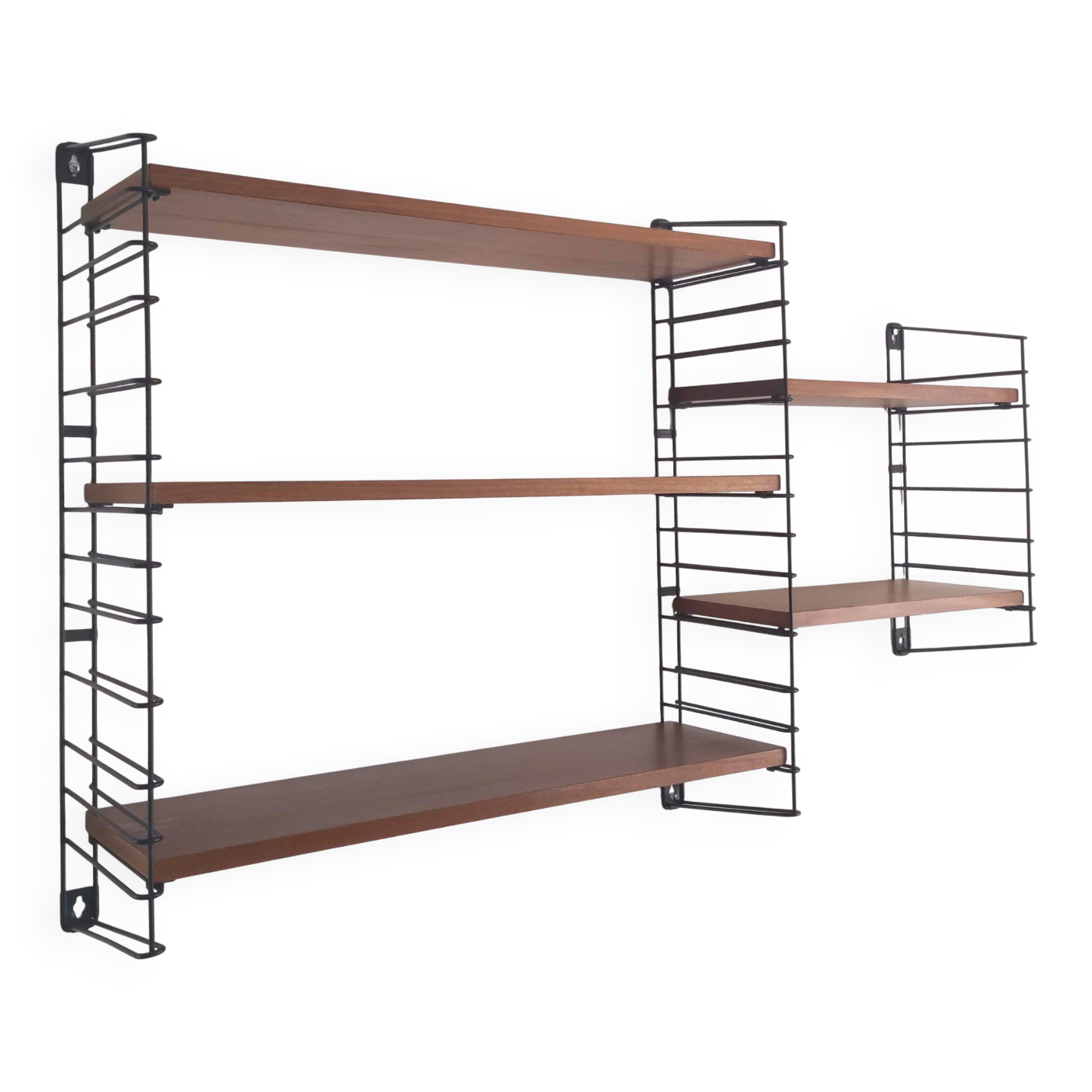 Tomado wall unit with wooden shelves by A. Dekker – Tomado