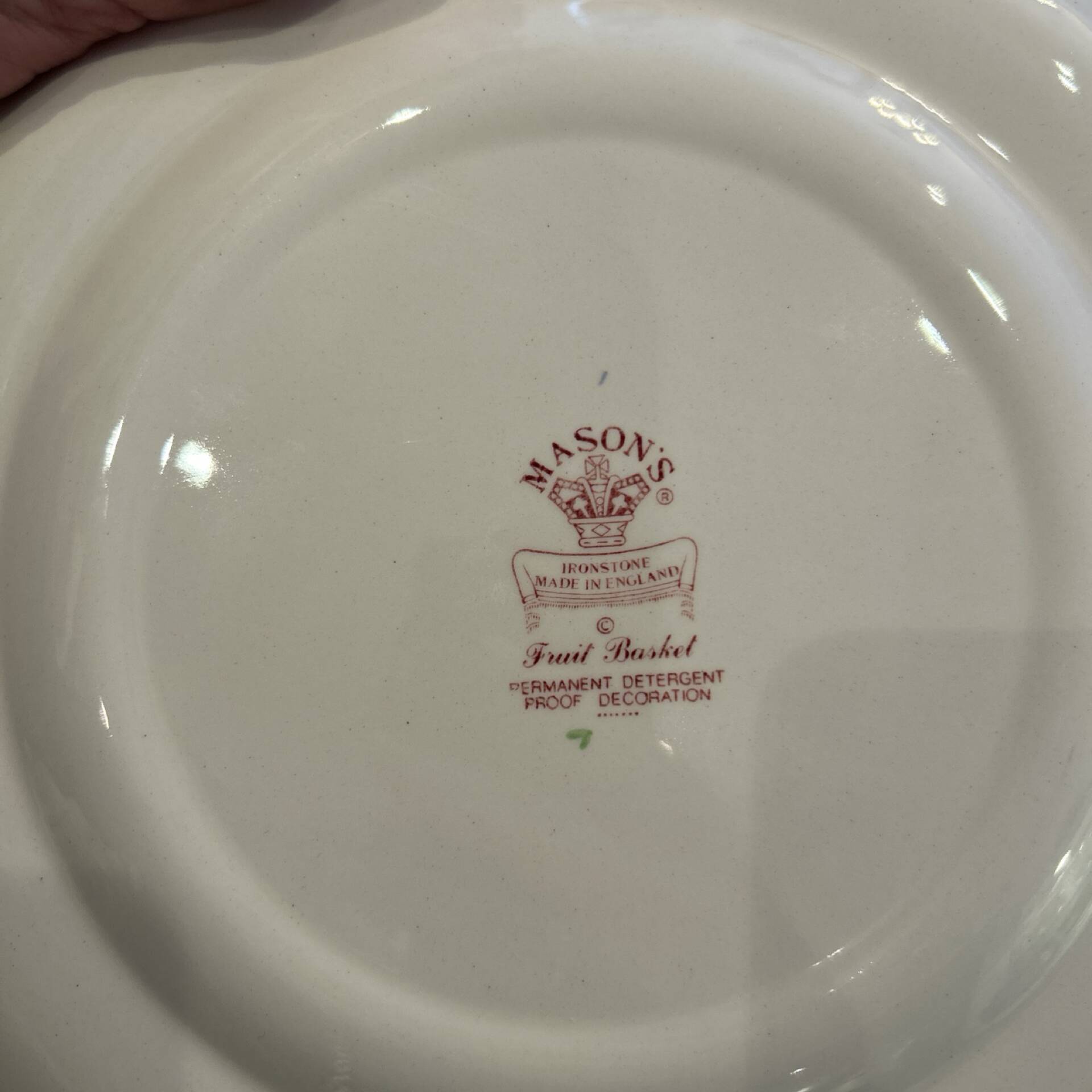 Mason's fruit basket plate England
