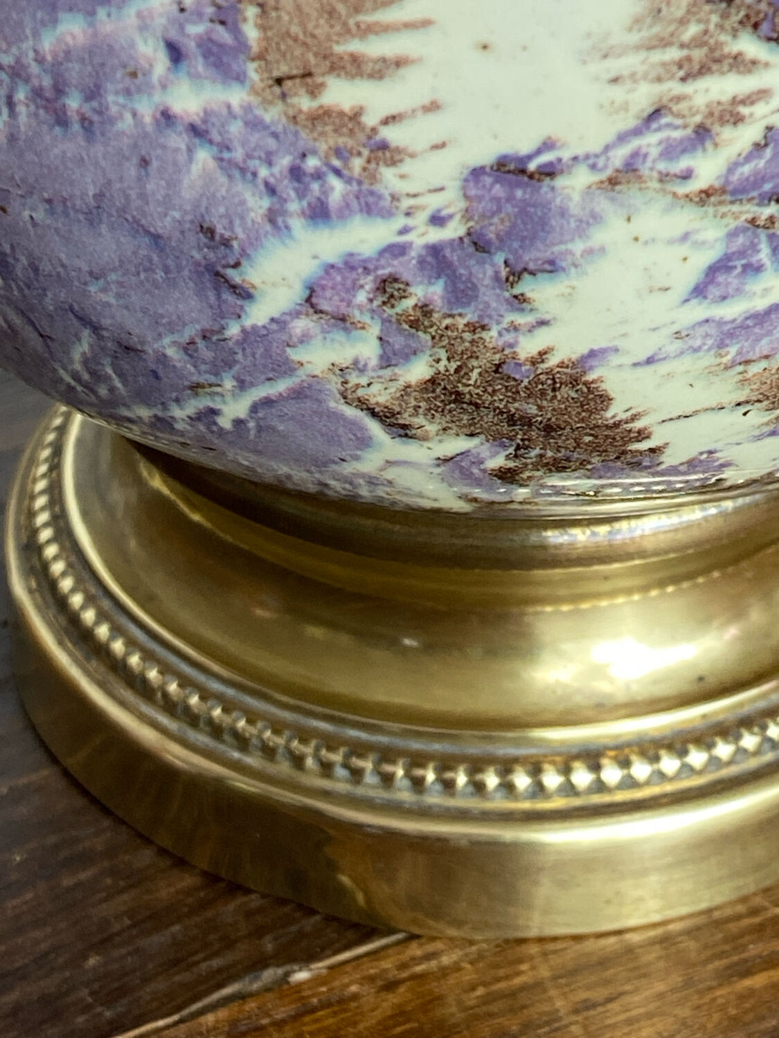 Ceramic and brass lamp