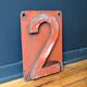 Vintage 1970's 2nd class railroad car plate