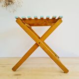 Wooden folding stool - Antique plant stand