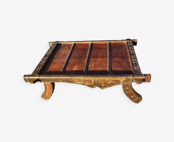 Table basse en bois métal et cuivre