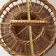 Rattan glass and bottle holder