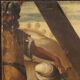 Antique Italian painting of the Way of the Cross, Ascent to Calvary
