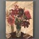 Oil on canvas R. Voyer still life with flowers by 1957