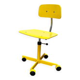 Mid-Century Modern Yellow Danish Children's Swivel Chair by Jørgen Rasmussen for Kevi, 1960s