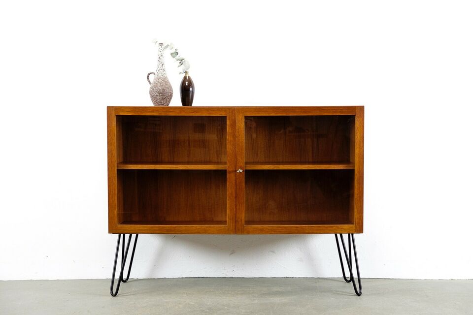 Vintage teak shopping shop window shelf 60s