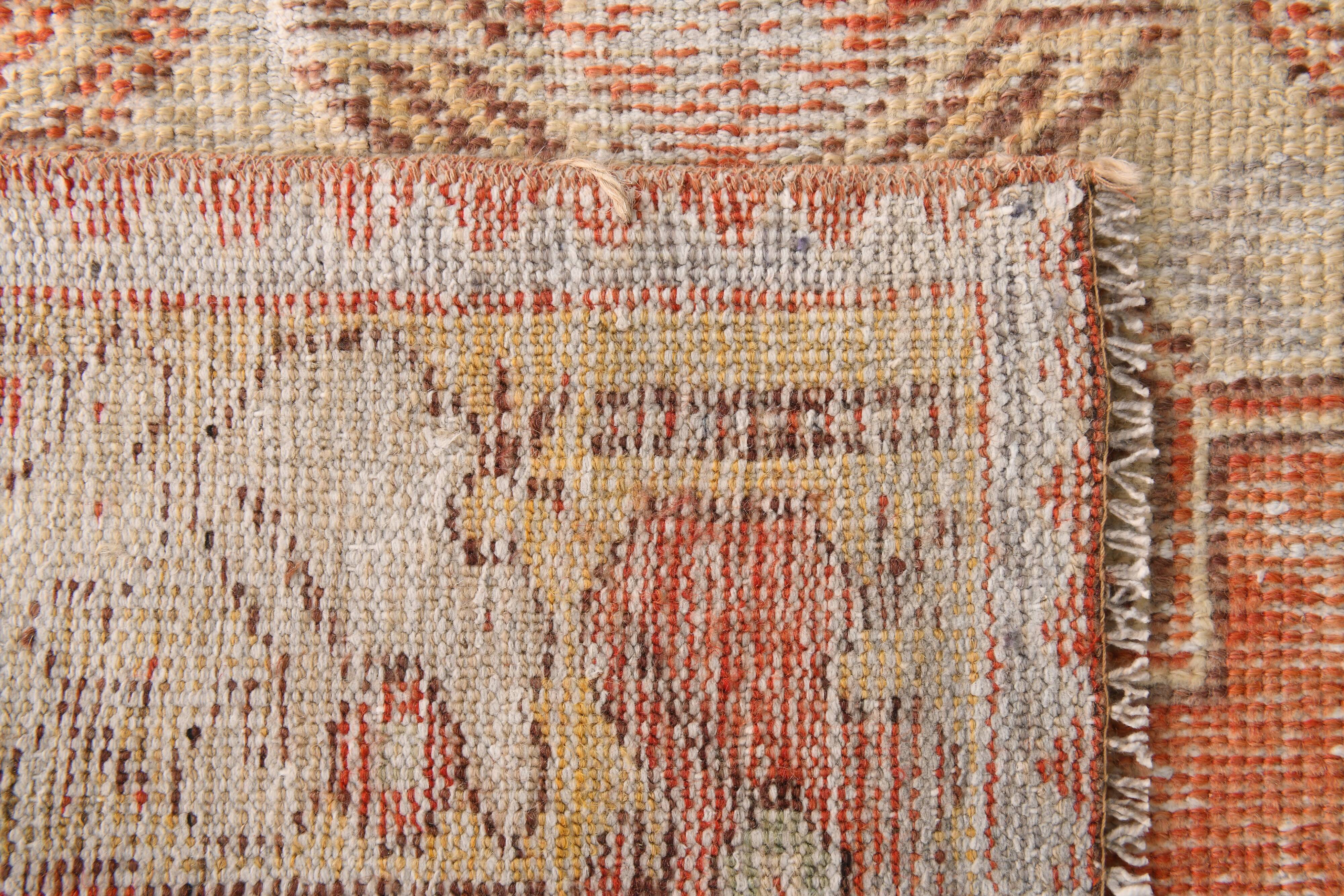 Red & Cream Vintage Persian Runner Rug, 86x265Cm