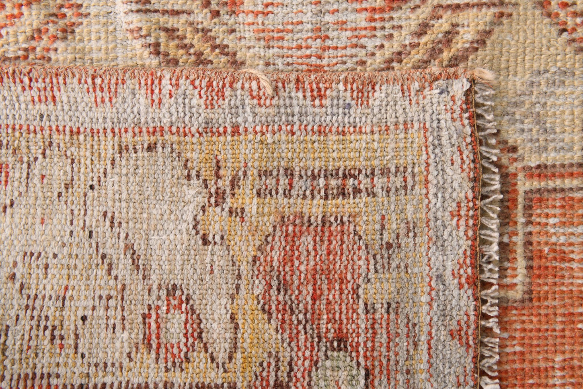 Red & Cream Vintage Persian Runner Rug, 86x265Cm