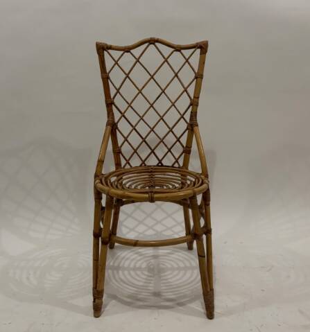 Set of 4 rattan chairs from the 60s