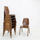 1970s Set of 7 Beech Stuckable Dining Chairs ,Germany