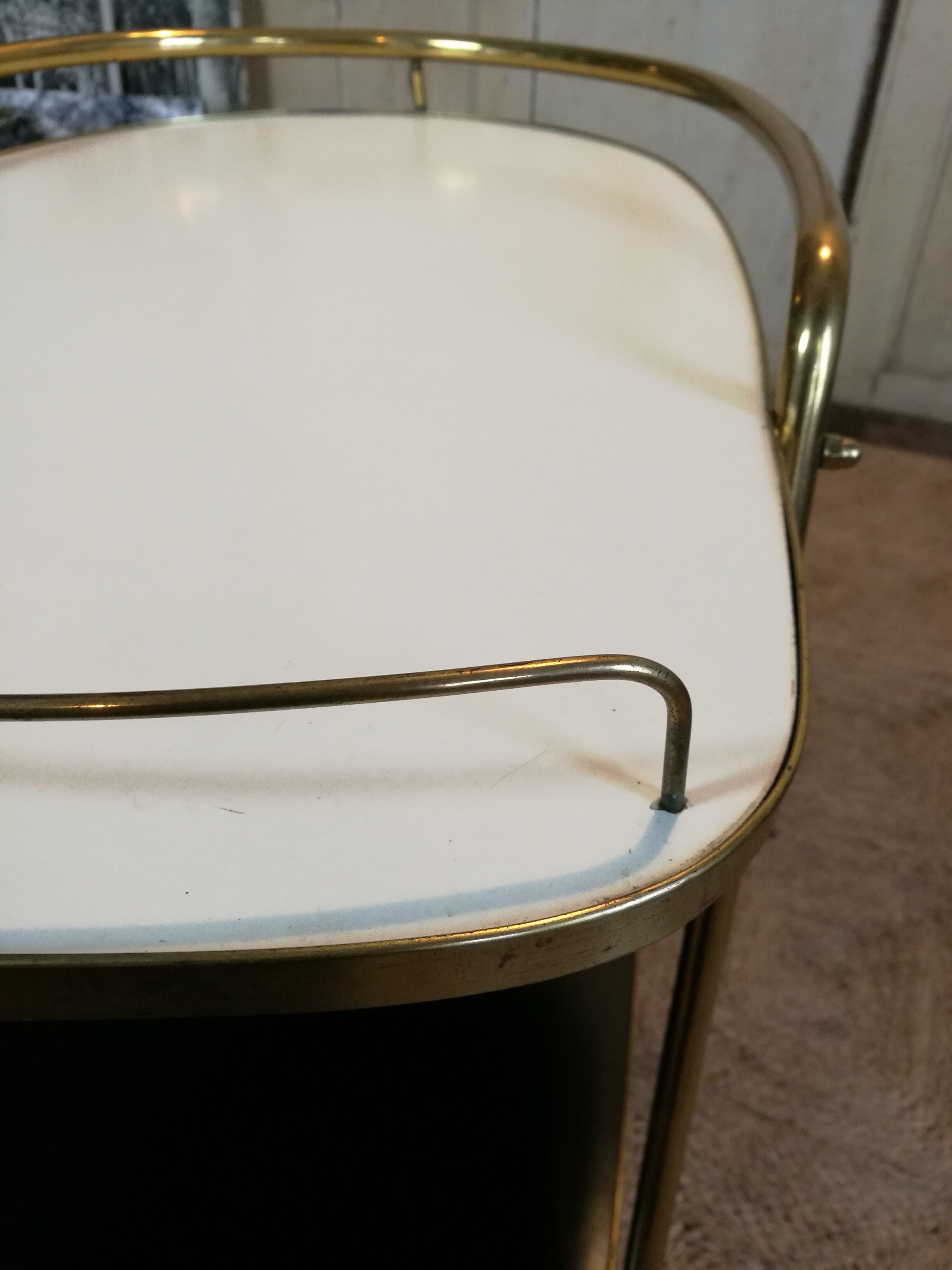 Brass and formica dessert