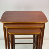 Pull out tables in teak of Danish design from the 1960s
