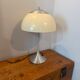 Space age mid-century mushroom lamp in brushed aluminium.