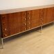 Vintage sideboard by Luigi Bartolini in rosewood and chrome metal, 1960