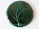 Green ceramic trivet in the shape of a leaf - Vintage 1960