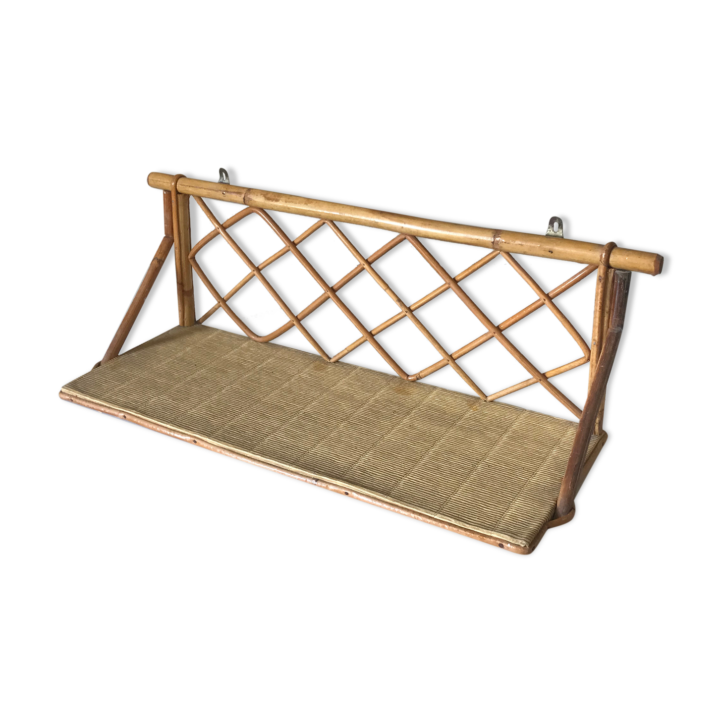 Vintage rattan shelf design 60 years