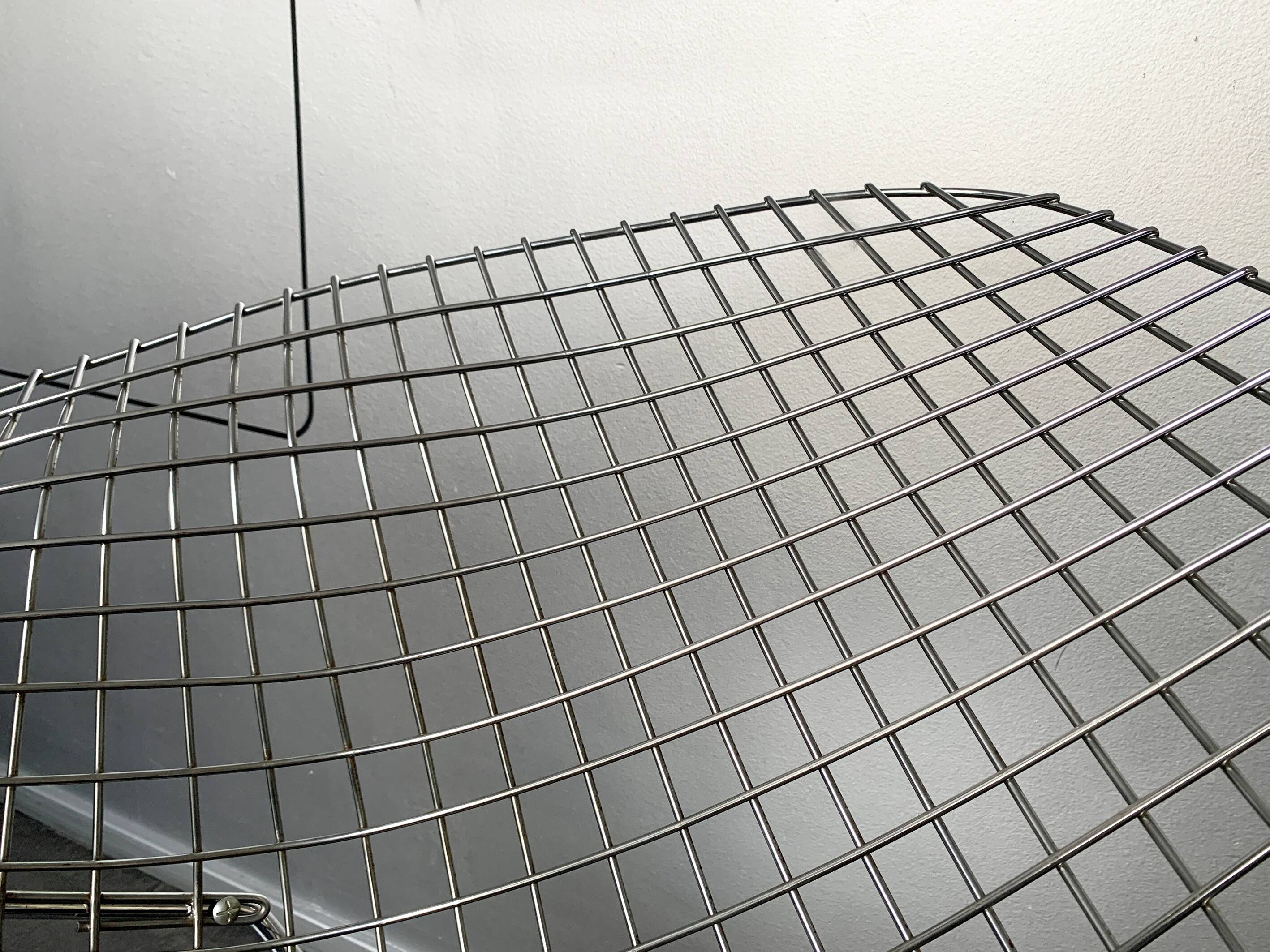 Fauteuil Diamond 421 Chrome Harry Bertoia pour Knoll International, 1970-80