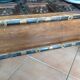 Colonial-style wooden square coffee table