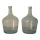 Lot de 2 dame-jeannes vert clair