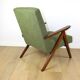 Vintage armchair B-310 VAR green boucle dark structural wood 1970s
