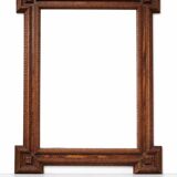 Super Large Framed Mirror Tramp Art