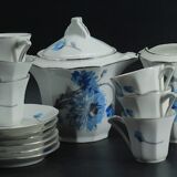 Vintage blue flower coffee service