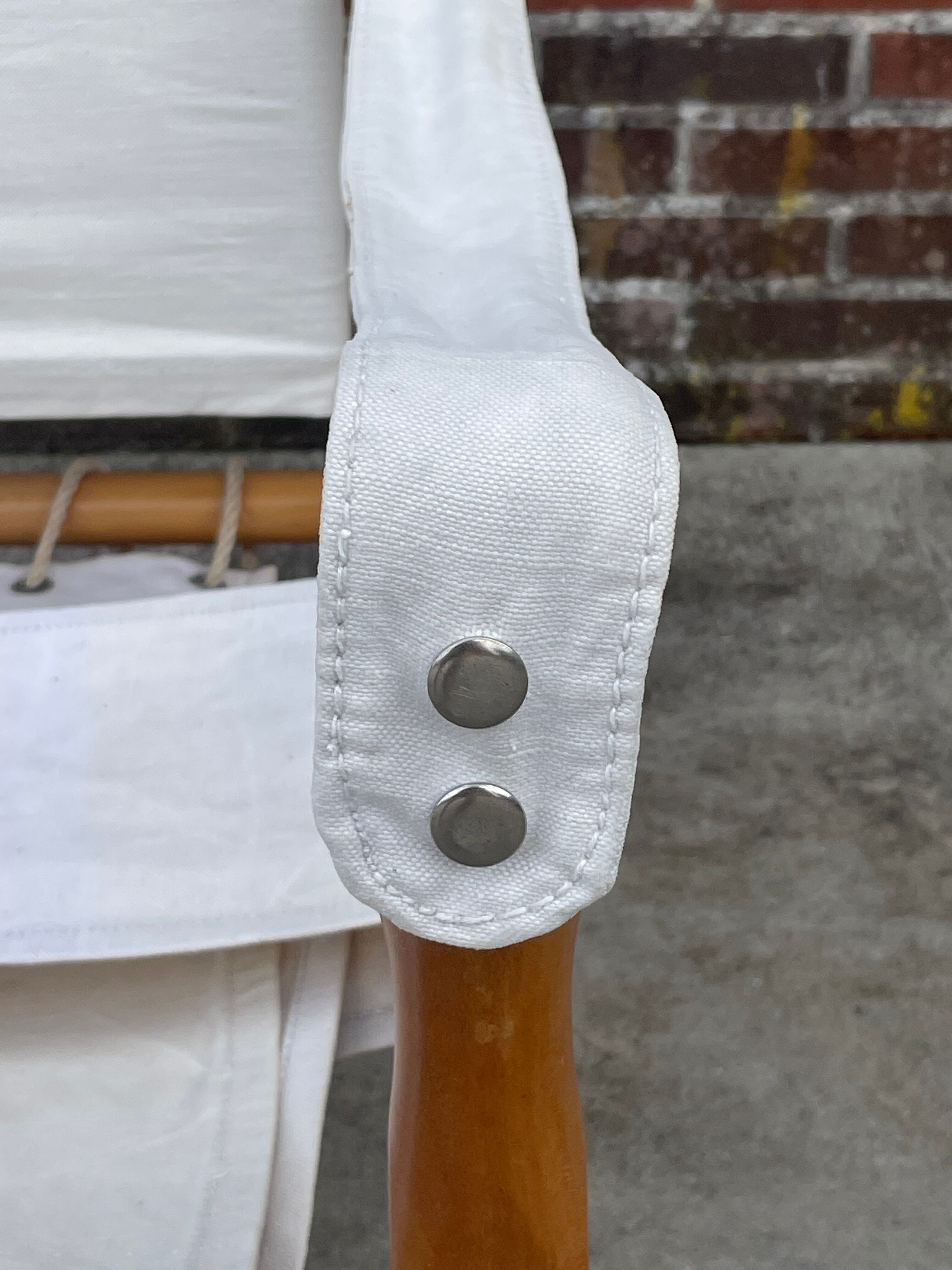 Vintage safari chair 1960s Denmark with canvas minimalist design