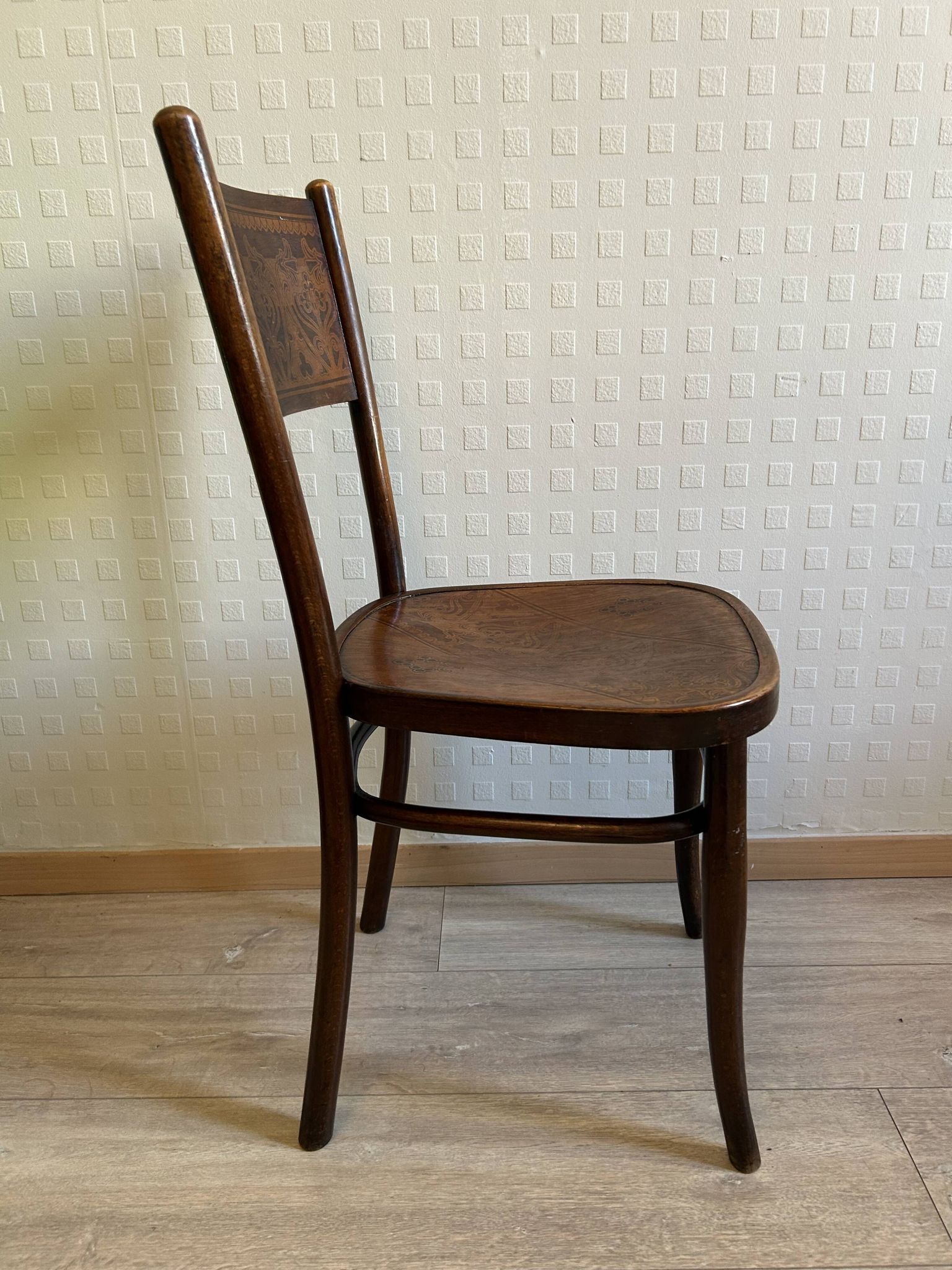 6 antique chairs Jacob & Josef Kohn – Vienna – Decorated bent wood – Style