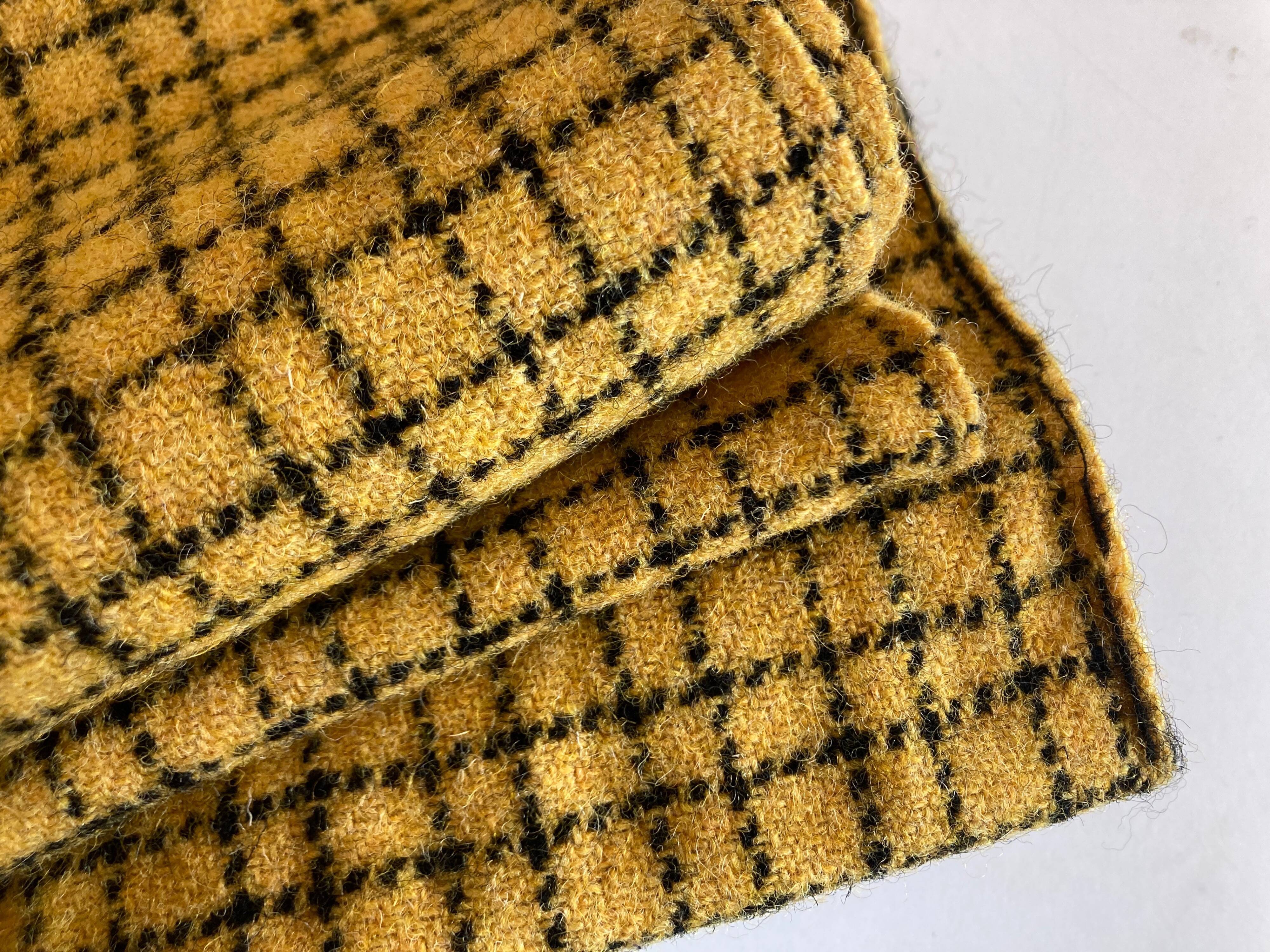 Shetland wool canvas plaid 1960