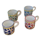 Mug oiseau fleurs bleu marine