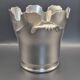 Elegant ice bucket/scoop, silver-plated with square hallmark - A 321