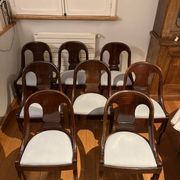 8 chairs in solid mahogany