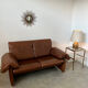 Vintage sofa 2 places leather camel design de sede ds-1023