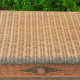 Chest of drawers 3 drawers in vintage rattan wicker