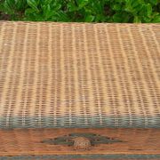Chest of drawers 3 drawers in vintage rattan wicker