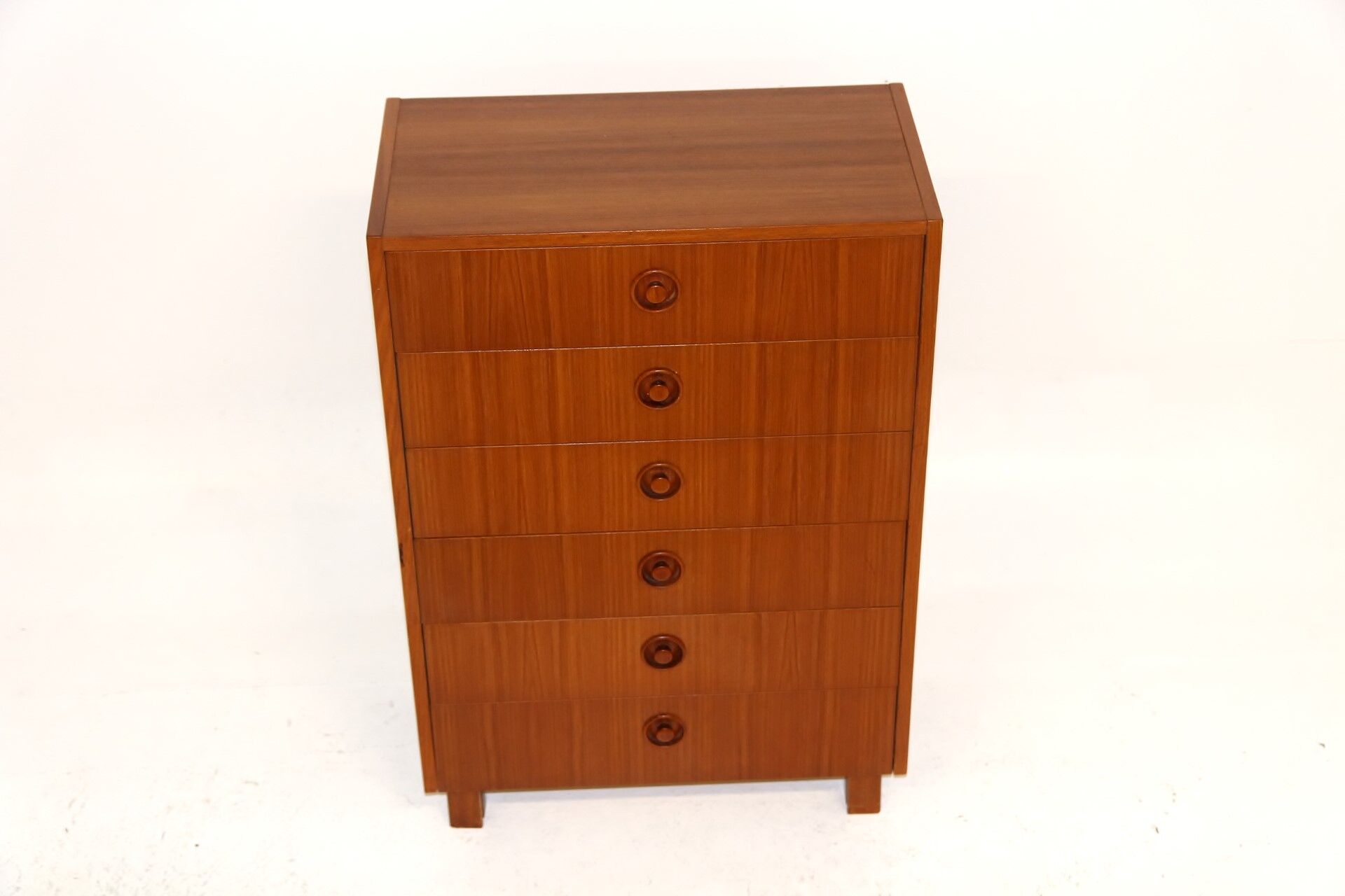 Teak "tallboy" chest of drawers, Sweden, 1960