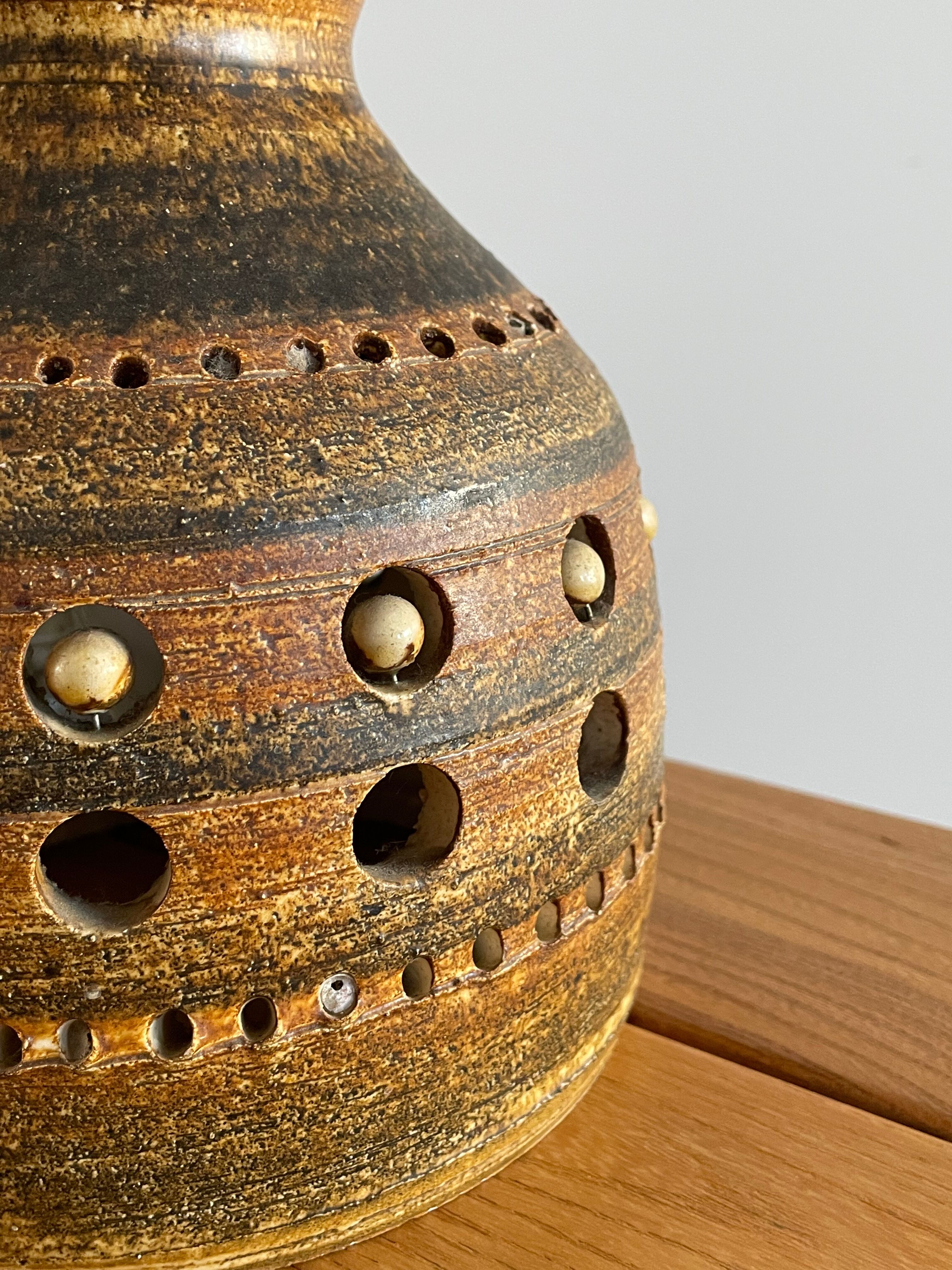 Lampe en céramique par Georges Pelletier, France 1970s