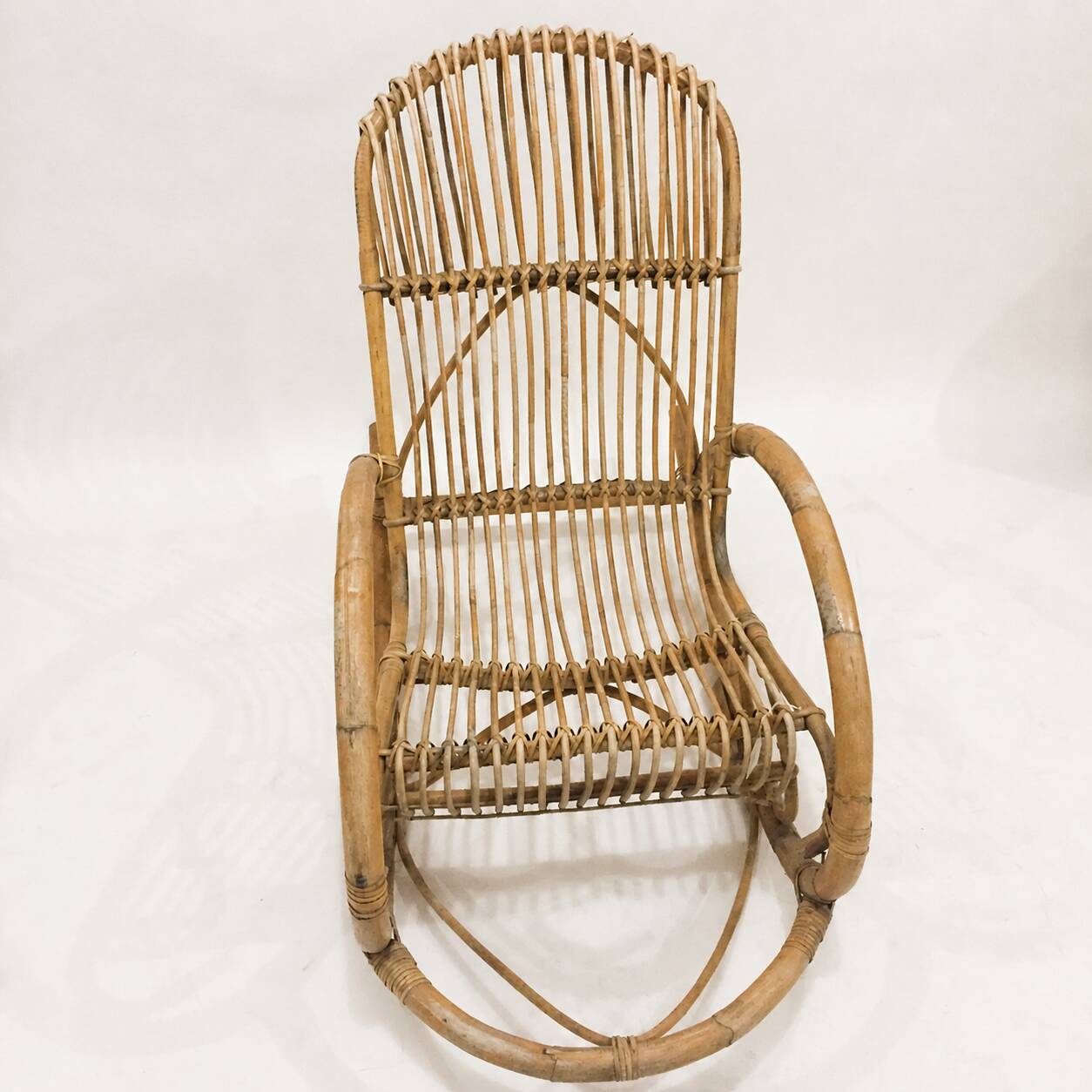 1960s rattan rocking chair