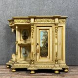 rare Venetian piece of furniture of a particular shape in lacquered wood circa 1850