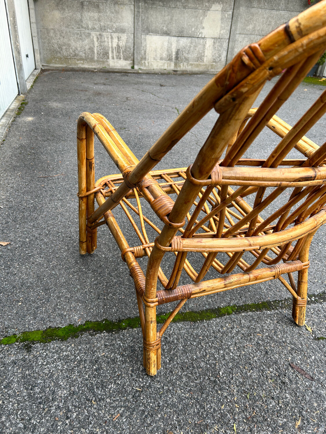 Vintage wicker armchair