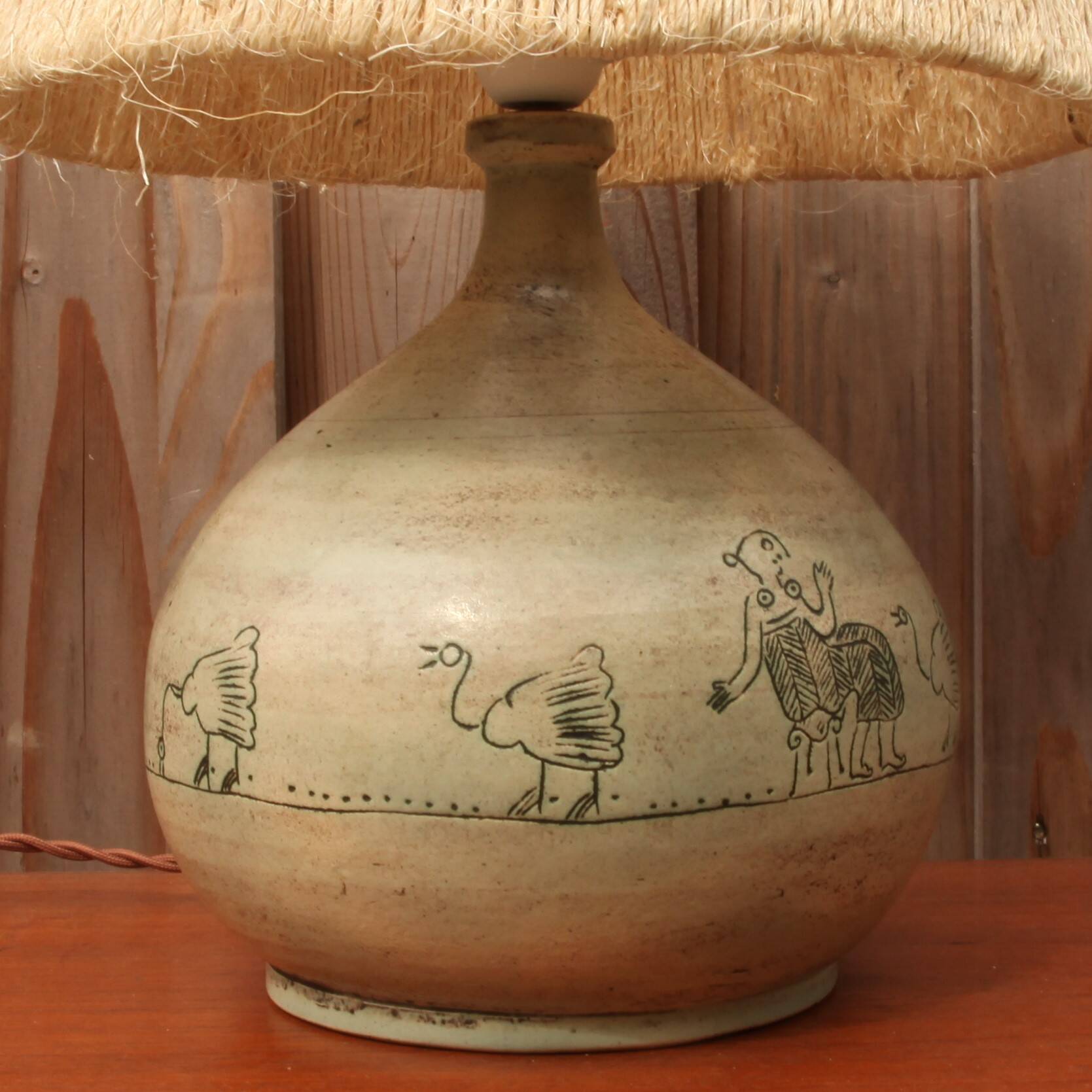Jacques Blin ceramic lamp, bird model