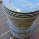 A lot of old white and gold porcelain plates T de F.