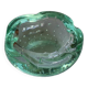 Daum green ashtray or empty pocket in bubbled glass
