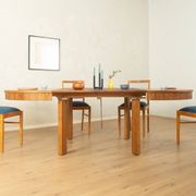 Table à manger extensible élégante par Ruscheweyh, années 1930, noyer