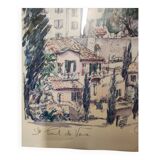 Watercolor Saint Paul of Vence
