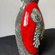 Fat lava vase San Marino Italy woman and floral pattern