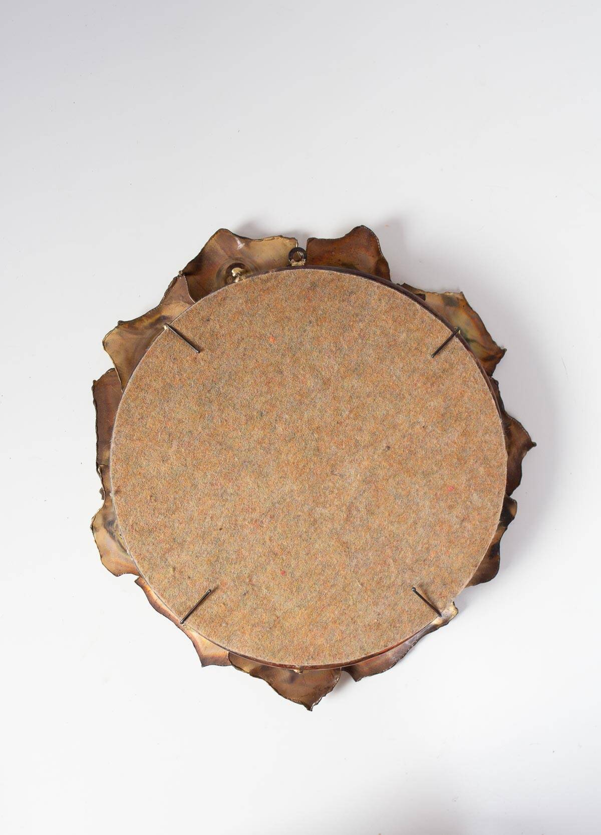 Brass sun mirror from around 1970 (31 cm)