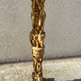 Pair of sculpted resin columns