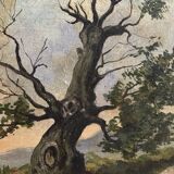 Small painting on wood.